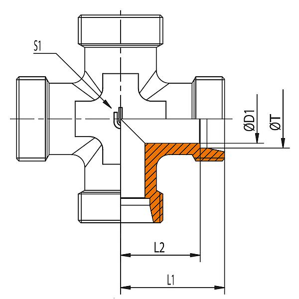 1060-04LL-BO 1060 - BO Equal cross (STEEL)