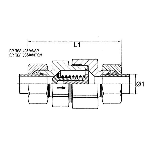 1061-06L-BO 1061 - BO Non-return valve (STEEL)