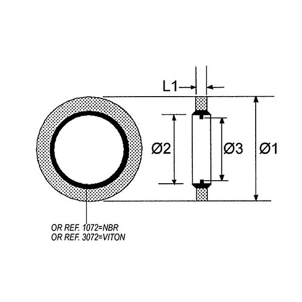 1072-05 1072 Afdichtingsring (zelfcentrerend) (STAAL)