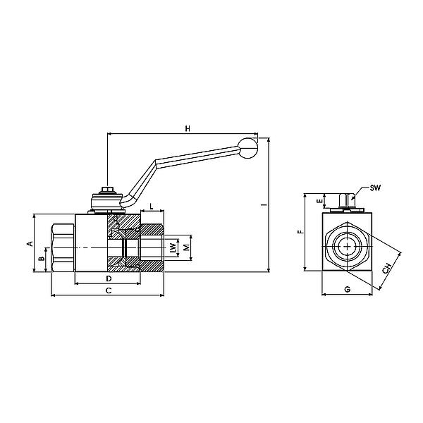 1080-11-0402-G 1080-11 Kogelafsluiter