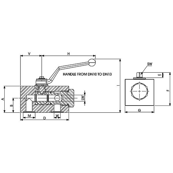 1081-11-50 1081-11 Kogelafsluiter plaatmontage
