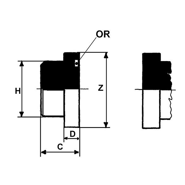 1092-40-28-G017 1092-40-28 Blind flange CETOP