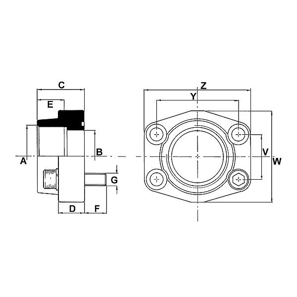 1093-07-G101 1093-07 Threaded flange