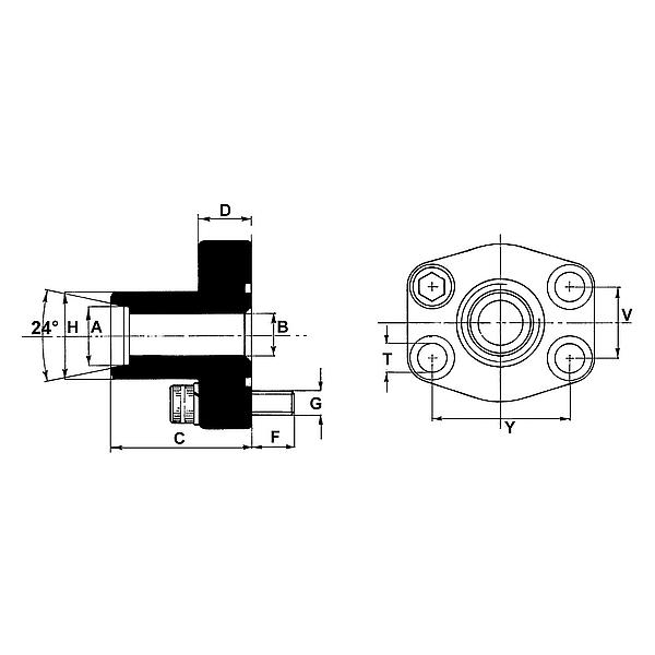 1093-12-12-G021 1093-12 Threaded flange