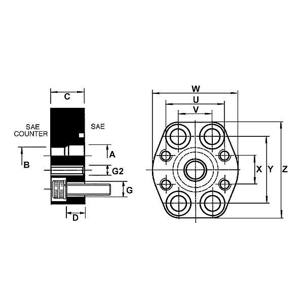 1093-21-G033 1093-21 Intermediare/reduction flange