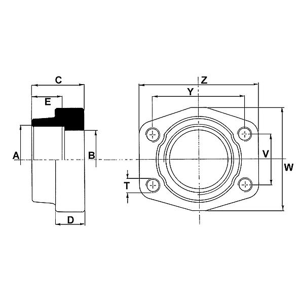 1094-03-G101 1094-03 Threaded counter flange