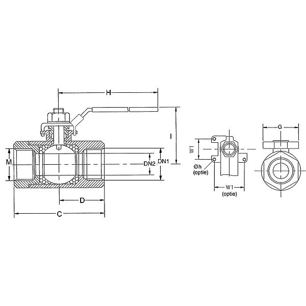 3080-103-0604 3080-103 Stainless steel ball valve