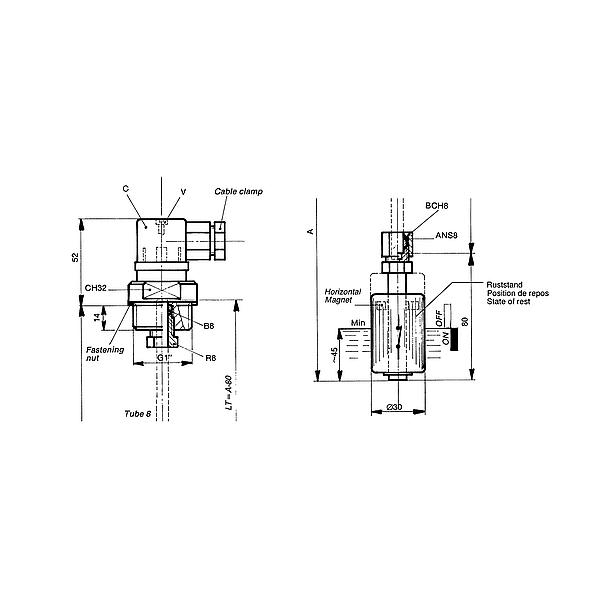 7105-15-300 7105-15 Commutateur de niveau  (Montage à visser)