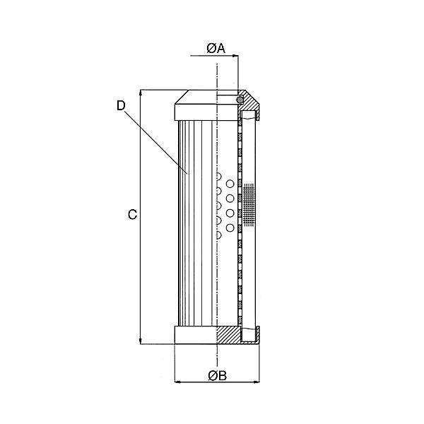 77409-01-A03H 77409 Élément pour filtre haute pression, renforcé 210bar