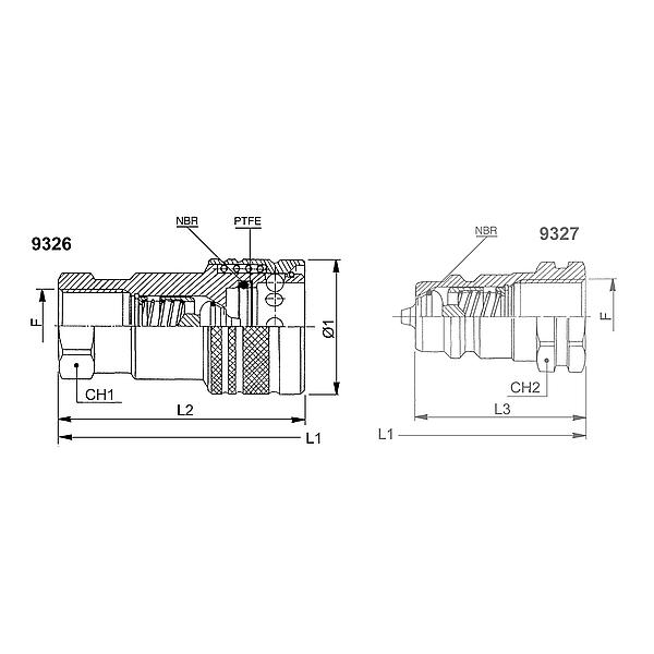 9386-103-104 9386 Quick disconnect coupling