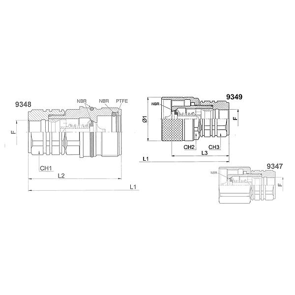 9349-13-204 9349-13 Schroefkoppeling