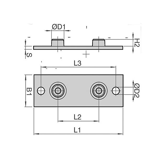 3936-05 3936 Allongated weldplate